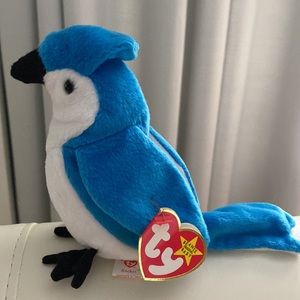 Ty Beanie Baby Original. ROCKET the blue jay. Born March 12, 1997. Style #4202